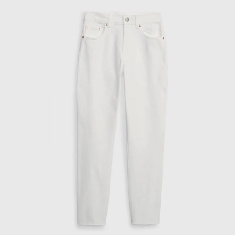 NWT White Gap Best Girlfriend Jeans, midrise straight  27 4
